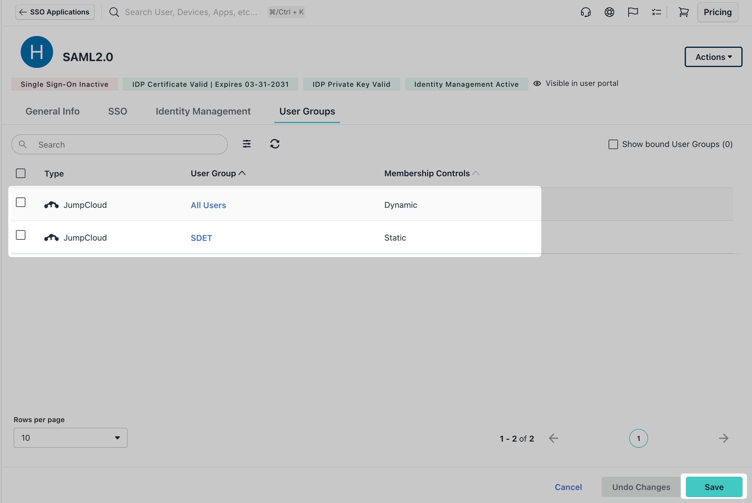 User Assignment